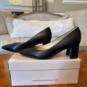 Marc Fisher Black Block Heel Pumps size 6